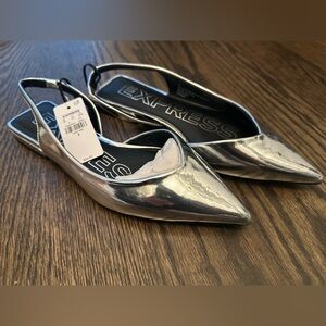 Metallic silver flats